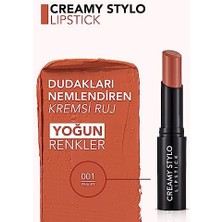 Karokstore Yarı Parlak Stick Ruj Creamy Stylo Lipstick 001 Peachy