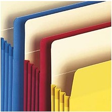 Karokstore Dosya Cep, Düz Kesim Tab, 3-1/2 Inç Genişlik, Mektup Boyutu, Çeşitli Renkler, Kutu Başına 25 (73890)