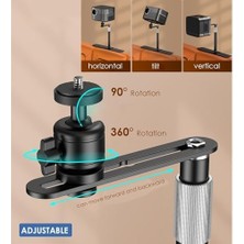 Karokstore Ayarlanabilir Projeksiyon Standı, 24 cm - 40 cm Yükseklik Uzatma, Çoğu Projektör, Telefon ve Kamera ile Uyumlu, Taşınabilir Tasarım, 360° Açı Ayarı, Yüksek Mukavemetli Alaşımlı Çelik | TY11