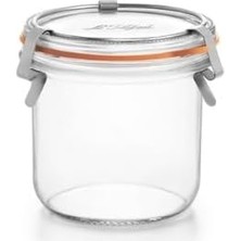 Karokstore Klipsli 2'li Cam Kavanoz Seti (1 Adet 580 ml - 1 Adet 425 Ml)