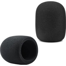 Karokstore El Mikrofon Süngeri Siyah Profesyonel Tekli, 80X55MM, Uzun Ömürlü,