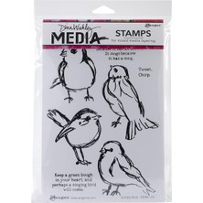 Karokstore Dina Wakley Media Kuşlu Kauçuk Damga