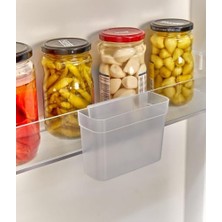 Karokstore Asılabilir Buzdolabı Kapak Içi Raf Organizeri, Çok Amaçlı Mini Kutu Seti Askılı Kap (8, Şeffaf)