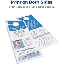 Karokstore Kapı Elbise Askısı Aufreissbare Kart, Beyaz Mat, 10,8 x 27,9 Cm, 80 Adet (16150)