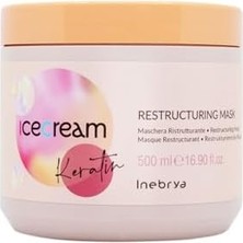 Karokstore Inebrya Ice Cream Keratin Restructuring Yeniden Yapılandırıcı Maske 500ML