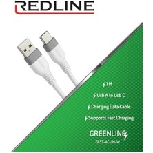 Karokstore Redline USB A/type-C Hizli Sarj ve Data Kablosu, 1 Metre Uzunluk