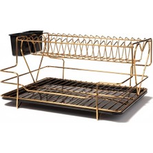 Karokstore 2 Katlı Kalpli Bulaşıklık Siyah- Renkli