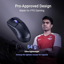 Karokstore Rog Harpe Ace Extreme Kablosuz Gamıng Mouse, Karbon Fiber Yapı, 47G Hafif, Aımpoınt Pro 42K Optik Sensör, Optik Mikro Anahtarlar, Rog Pollıng Rate Booster, Espor & Fps Oyun, Siyah