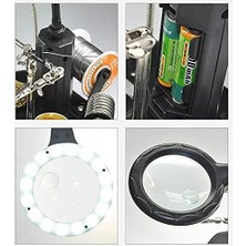 Karokstore ACN-129 Masaüstü Büyüteç Li Ledli Havya Sehpası Havya Standı