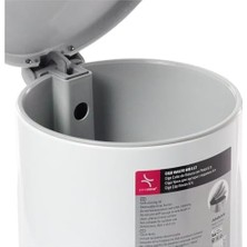 Karokstore Çöp Kovası Pedallı 6 Lt Beyaz Içi Gri