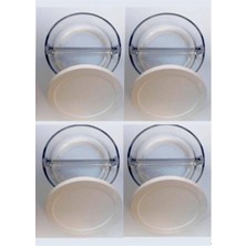 Karokstore Polar Iki Bölmeli Saklama Kabı - 4 Adet MG-550683-4 Şeffaf