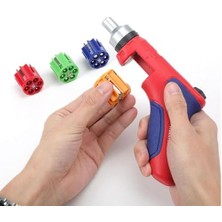 Karokstore WP221048 24 Parça Profesyonel Cr-V Kabzalı Cırcırlı Tornavida Seti + Kemer Askılı Bez Taşıma Çantası