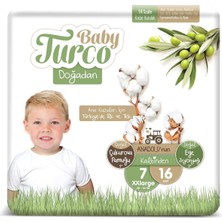 Baby Turco Doğadan 7 Beden Xxlarge Bebek Bezi (1 x 16 Adet)