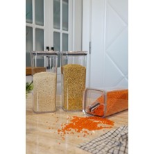 Karokstore Pratik Kapak Saklama Kabı 3 x 1,2 L, Çok Renkli