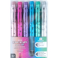 Karokstore Deep Mekanik Kurşun Kalem Metalik Desen 0.7 mm 6'lı Set