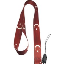 Karokstore Şanlı Türk Bayrağı Boyun Ipi Telefon Askısı