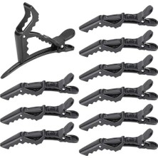 Karokstore Kozmetik Fırçaları, 10 Adet Plastik Timsah Klips, Çift Mafsallı Tasarım, Kaymaz Tutuş ve Geniş Dişler ile Profesyonel Şekillendirme, Kadınlar Için Kalın ve Ince Saçlarda Kolay Stil