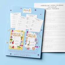 Karokstore Harf ve Yazı Çalışma Kitabı - Hayvanlar (Boyama ve Aktivite Kitabı)