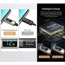 Karokstore CA-8810 36W Pd Dijital Ekranlı Type-C To Lightning Data ve Şarj Kablosu 3A 1.2m Siyah