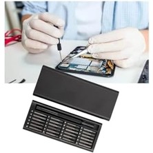 Karokstore 24 Parça Çelik Profesyonel Mini Portatif Tornavida Seti Saklama Kutulu Telefon Saat Tamir Kiti