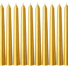 Karokstore Renk Ince Şamdan Mum Seti – 25 cm Uzunluk – 10’lu Paket – Dekoratif Taper – Şık Masa, Davet ve Özel Gün Dekorasyonu Için