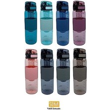 Karokstore 530ML Silikon Gövdeli Detoks Aparatlı Tritan Su Matarası