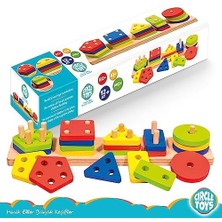 Karokstore Toys Ahşap Geometrik Şekiller 5'li