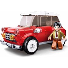 Karokstore Model Bricks Kırmızı Retro Araba Yapım Seti, 150 Parça