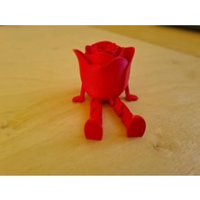 Karokstore Dekoratif Oturan Gül Figürü Eklemli Oturan Gül Masa Üstü Dekoratif Obje