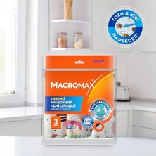 Karokstore Desenli Mikrofiber Temizlik Bezi 3'lü Paket, Ultra Emici Toz Alıcı Çok Amaçlı Bez