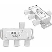 Karokstore Uydu Splitter 3 Lü Kablo Tv Rg6 Anten Çoklayıcı Dağıtıcı