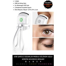 Özgürce USB Şarjlı 2 Isı Kademeli Silikon Uçlu Kirpik Kıvırıcı