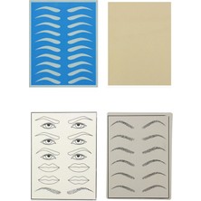 Özgürce Karışık Microblading Kalıcı Makyaj Latex Pratik Şablonu