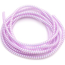 Karokstore Şarj Aleti Kablosu Kablo Kordon Koruyucu Spiral Sarma Kılıf Koruma (Lazer Pembe)