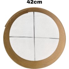 Feyza Design 10 Numara Ahşap Kalbur Elek 42CM Çelik Tel, Dayanıklı ve Pratik Kullanım