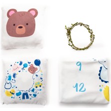 Karokstore Yeni Doğan Bebek Hediyesi Fotoğraf Battaniyesi Seti Aylık Çekim