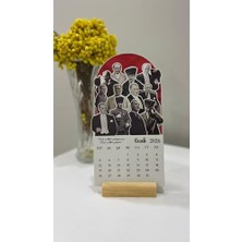 Karokstore 2026 Atatürk Takvimi, Atatürk Temalı, Masa Üstü Ahşap Standlı, Türk Bayrağı Tasarımlı,