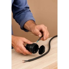 Karokstore Kauçuk Uzatma Prizi, 16A, 220V, Kapaklı, Seyyar Priz, Dış Mekan Tipi, Su Geçirmez, Endüstriyel Kullanıma Uygun, Ağır Hizmet Tipi Elektrik Kablosu, Uzun Ömürlü, Yalıtımlı Priz