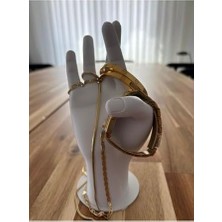 Karokstore El Formunda Yüzük Takı Standı Takı Organizeri Takı Düzenleyici Beyaz