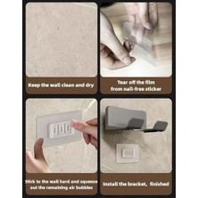 Karokstore Saç Kurutma Makinesi Tutucu Banyo Organizeri: Duvara Monte Edilebilir, Pratik Depolama Çözümü