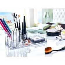 Karokstore Deconox 8 Bölmeli Podyum Kozmetik Ürün Düzenleyicisi, Podyum Şeklinde Akrilik Makyaj Organizeri