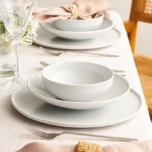 Karokstore Istanbul Porselensara 18 Parça 6 Kişilik Yemek Takımı Gri