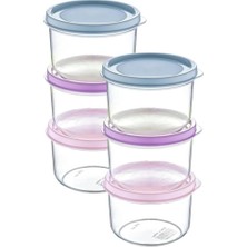 Karokstore 6 Adet Renkli Kapaklı Mini Saklama Kabı, 175 Ml, Bulaşık Makinesinde Yıkanabilir