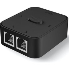 Karokstore 4146 2 Port Ethernet Switch Çevirici Çoklayıcı 2 Portlu Manuel Ağ Anahtarı: 1000MBPS Hız Desteği ile 2 Giriş 1 Çıkış Veya 1 Giriş 2 Çıkış Kullanımı Ağa Herhangi Elektriksel Parazit Olmaz