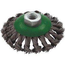 Karokstore T 27705/100, Telli Konik Fırça, (100MM), Gri, Yeşil