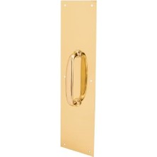 Karokstore Ürünler J 4578 Kapı Pull Tabak, 4-Inç x 40,6 Cm, Oval Sap, Pirinç Cilalı