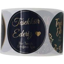 Karokstore Teşekkür Ederiz Etiketi Pp 5cm Çapında 500 Adet Müşterilerinize Minnterlığınızı Gösterin.
