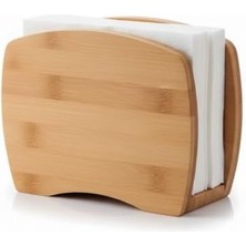 Karokstore Bambu Peçetelik – Doğal Ahşap Modern Peçete Tutucu | Masaüstü Dik Servis Peçeteliği | Çevre Dostu Mutfak ve Yemek Odası Aksesuarı (15X12X5.3 Cm)