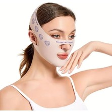 Karokstore Yüz Şekillendirici Maske, V Çene Sıkılaştırıcı Band, Yüz ve Boyun Incelten Maske, Ten Rengi
