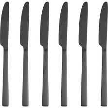 Karokstore Quantum Mat Siyah Yemek Bıçağı 24CM 6 Adet